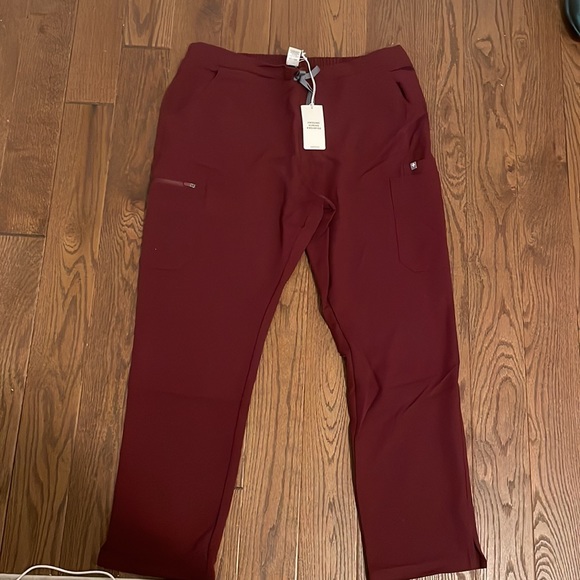 Figs Women's Burgundy Yola™ - Skinny Scrub Pants - XL / Burgundy - Picture 2 of 5